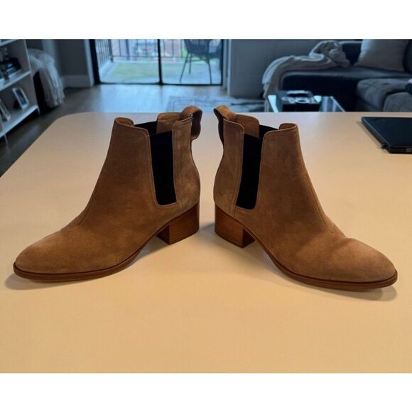 Rag & Bone Walker tan suede Chelsea bootie size 38/8 excellent condition - Picture 4 of 7